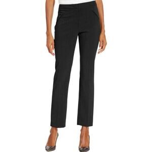 NWT Tahari Size 12 Low Rise Slim Leg Trouser Pants Black Professional Workwear